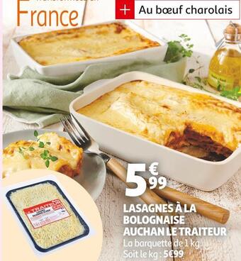 Auchan Auchan lasagnes à la bolognaise offre