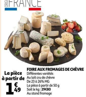 Auchan Foire aux fromages de chèvre offre
