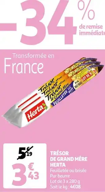 Auchan Herta trésor de grand mére offre
