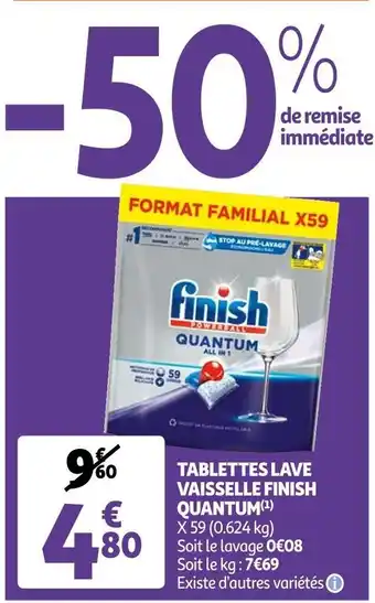 Auchan Finish tablettes lave vaisselle offre