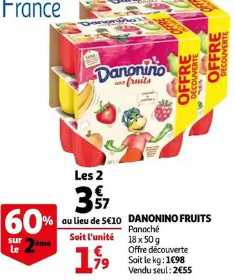 Auchan Danonino danonino fruits offre