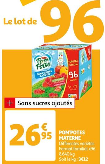 Auchan Materne pom'potes offre