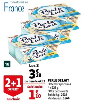 Auchan Perle de lait offre
