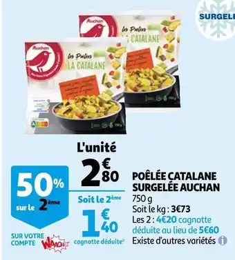 Auchan poêlée catalane surgelée