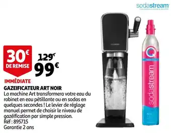 Auchan Sodastream gazeificateur art noir offre
