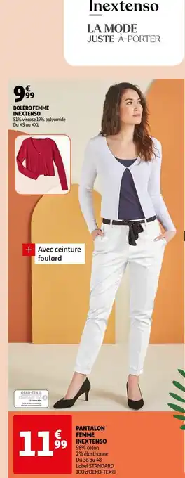 Auchan Inextenso pantalon femme offre