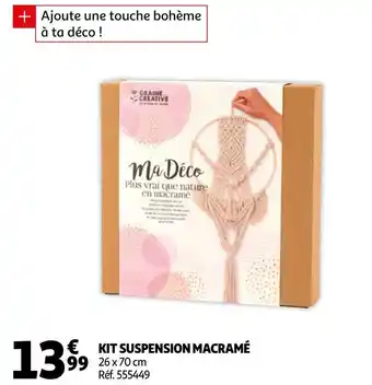 Auchan Kit suspension macramé offre