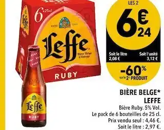 Supeco Leffe bière belge offre