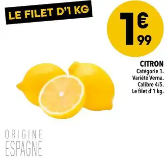 Supeco Citron offre