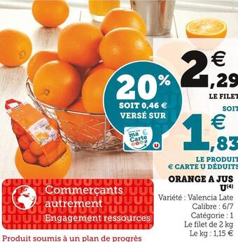 U Express Orange a jus u offre
