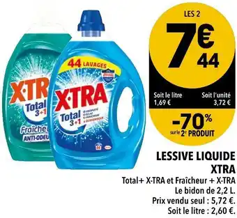 Supeco Xtra lessive liquide offre