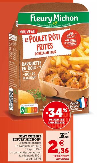 U Express Fleury michon plat cuisine offre