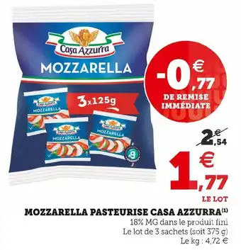 U Express Casa azzurra mozzarella pasteurise offre
