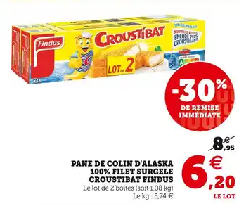 U Express Findus pane de colin d'alaska 100% filet surgele croustibat offre