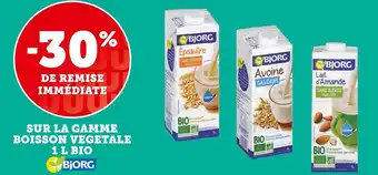 U Express Bjorg bon plan sur la gamme boisson vegetale 1 l bio offre