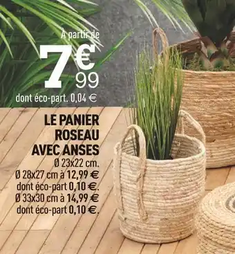 Centrakor Le panier roseau avec anses offre