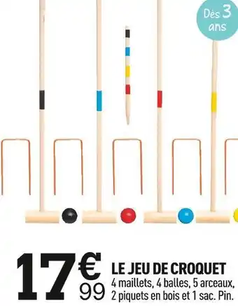 Centrakor Le jeu de croquet offre