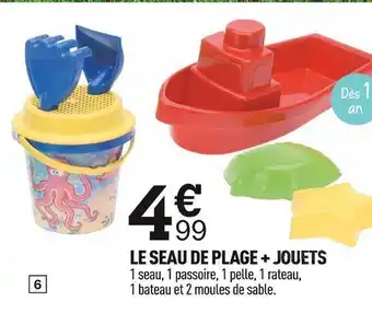 Centrakor Le seau de plage + jouets offre