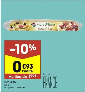 Leader Price Pâte à pizza offre