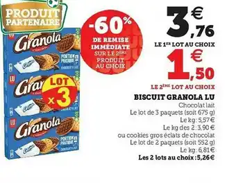 U Express Biscuit Granola Lu offre