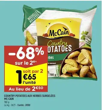 Leader Price Country potatoes aux herbes surgelées mccain offre