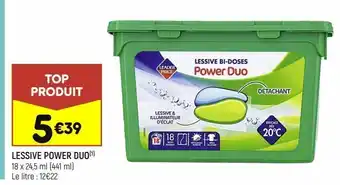 Leader Price Lessive power duo offre