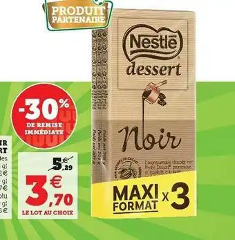 U Express Nestle Dessert Noir offre