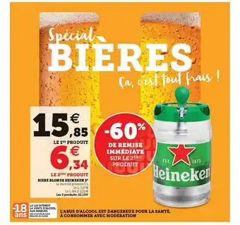 U Express Biere Blonde Heineken 5 offre