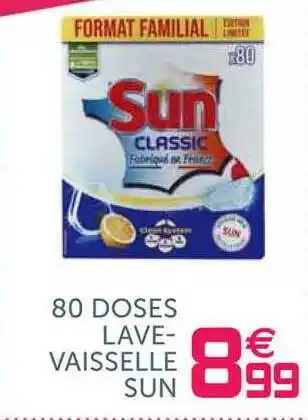 80 Doses Lave-vaisselle Sun