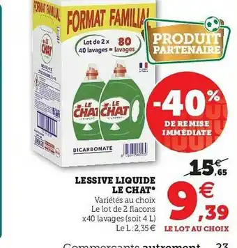 U Express Lessive Liquide Le Chat offre