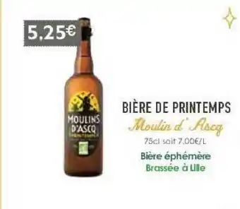 Naturalia Bière De Printemps Moulin D'ascg offre