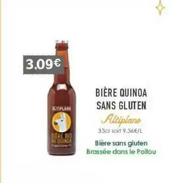 Naturalia Bière Quinoa Sans Gluten Altiplano offre