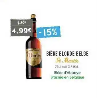 Naturalia Bière Blonde Belge offre
