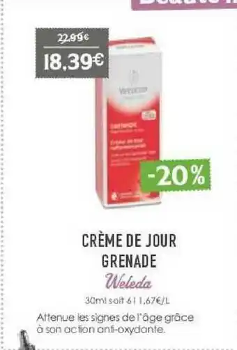 Naturalia Crème De Jour Grenade Weleda offre