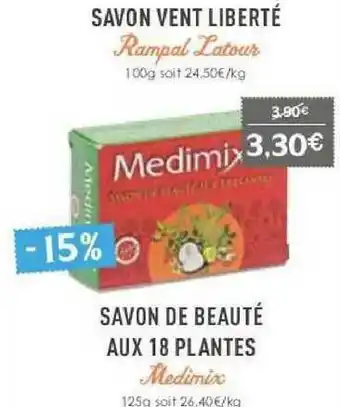 Naturalia Savon De Beauté Aux 18 Plantes Medimix offre