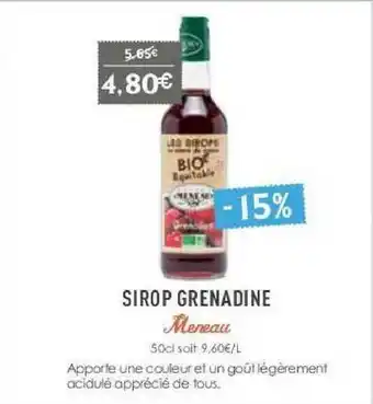 Naturalia Sirop Grenadine Meneau offre