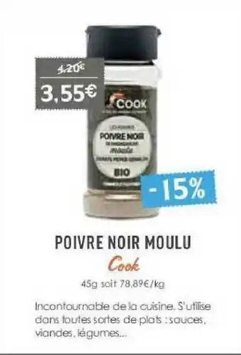 Poivre Noir Moulu Cook