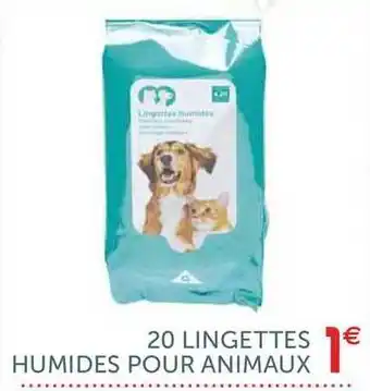 Gifi 20 Lingettes Humides Pour Animaux offre