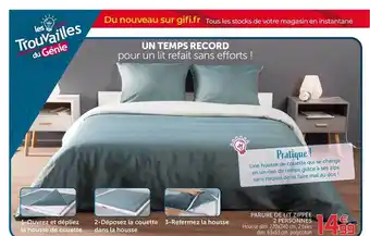 Gifi Parure De Lit Zippée 2 Personnes offre