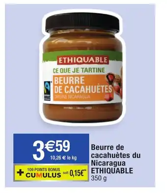 Beurre de Cacahuètes Du Nicaragua Ethiquable