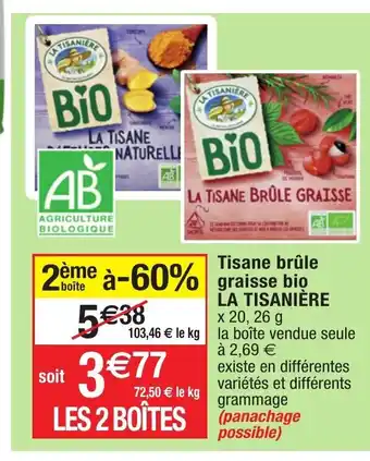 Migros Tisane Brûle Graisse Bio La Tisanière offre