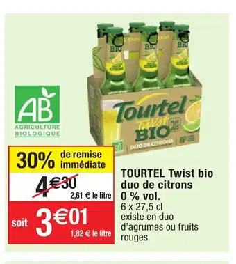 Migros Tourtel Twist Bio Duo de Citrons 0% Vol offre