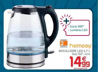 Gifi Bouilloire Led 1,7 L Homday offre