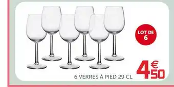 Gifi 6 Verres à Pied 29 Cl offre
