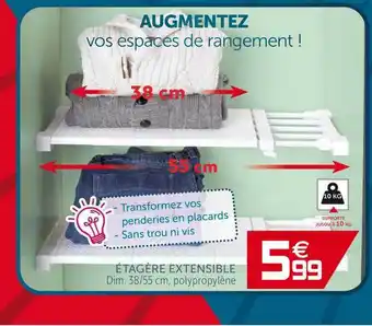 Gifi étagère Extensible offre