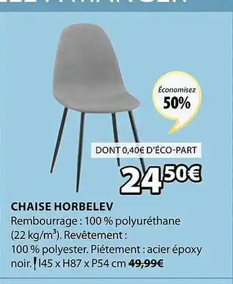 JYSK Chaise Horbelev offre