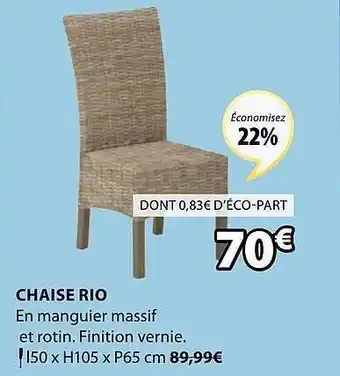 JYSK Chaise Rio offre