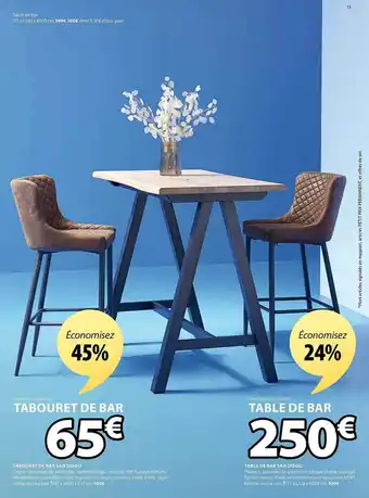 JYSK Tabouret De Bar, Table De Bar San Diego offre