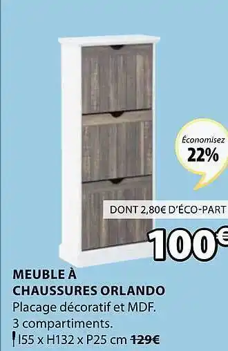 JYSK Meuble à Chaussures Orlando offre