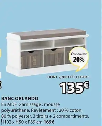 JYSK Banc Orlando offre